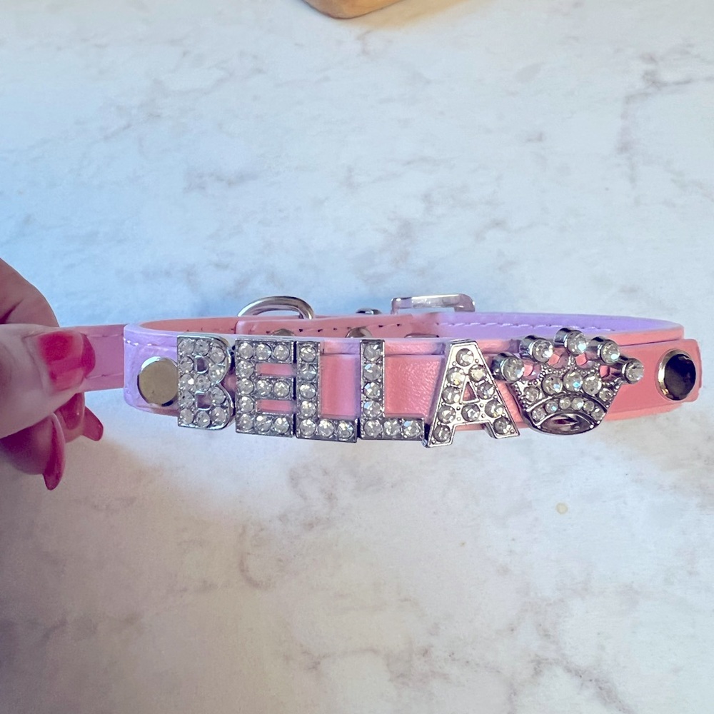 Rhinestone dog collar small Bella